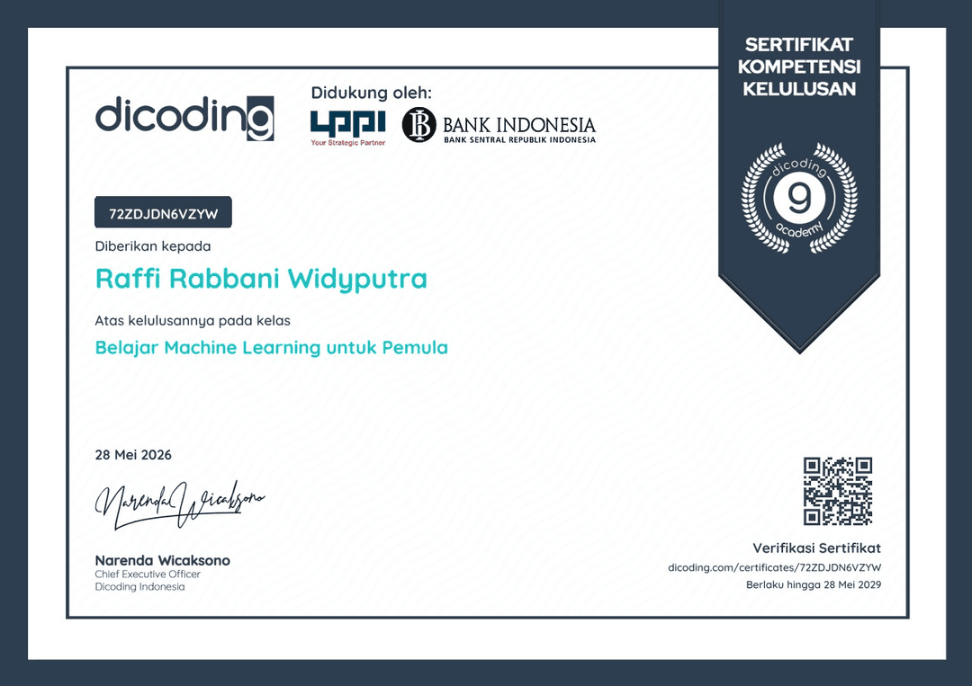 Belajar Machine Learning untuk Pemula